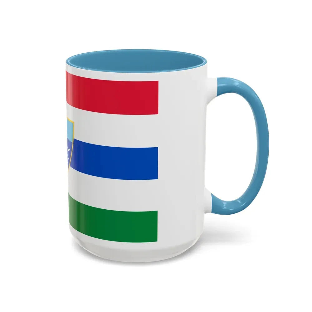 Flag of Herzegovina Neretva Canton Bosnia and Herzegovina - Accent Coffee Mug - Go Mug Yourself