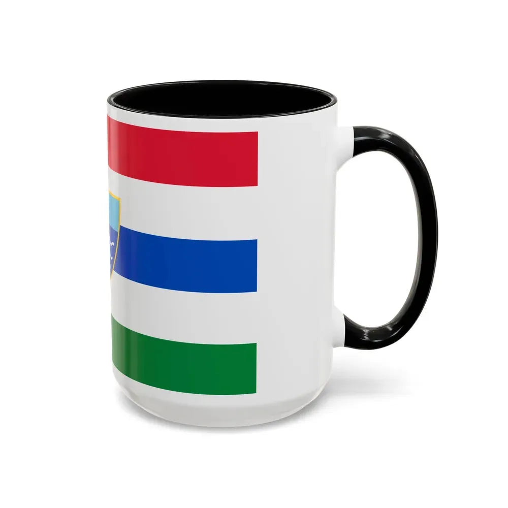 Flag of Herzegovina Neretva Canton Bosnia and Herzegovina - Accent Coffee Mug - Go Mug Yourself