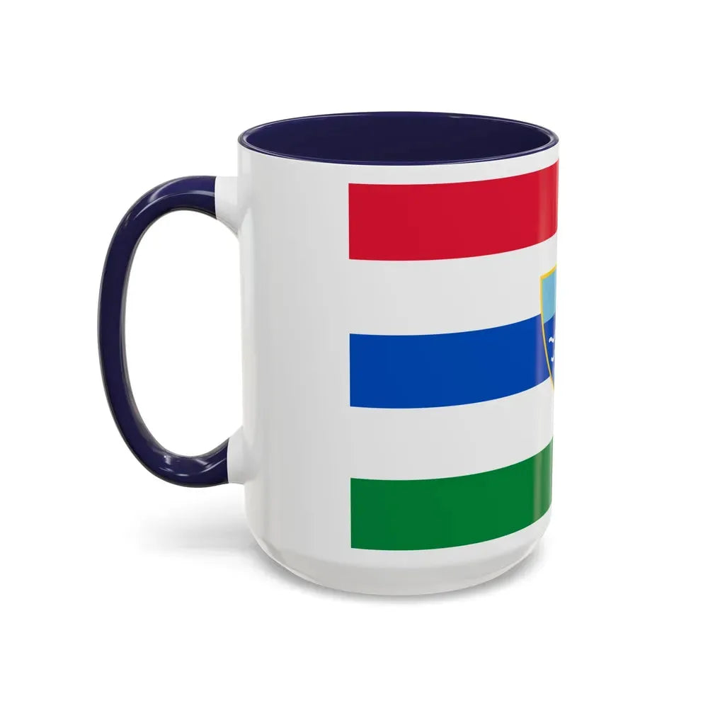 Flag of Herzegovina Neretva Canton Bosnia and Herzegovina - Accent Coffee Mug - Go Mug Yourself