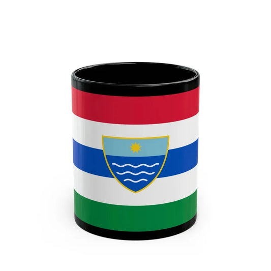 Flag of Herzegovina Neretva Canton Bosnia and Herzegovina - Black Coffee Mug 11oz - Go Mug Yourself