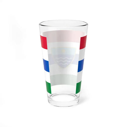 Flag of Herzegovina Neretva Canton Bosnia and Herzegovina - Pint Glass 16oz - Go Mug Yourself