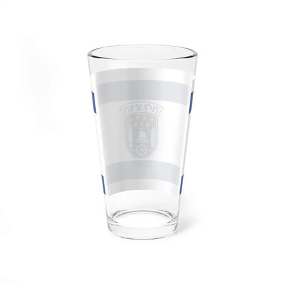 Flag of Herzliya Israel - Pint Glass 16oz - Go Mug Yourself