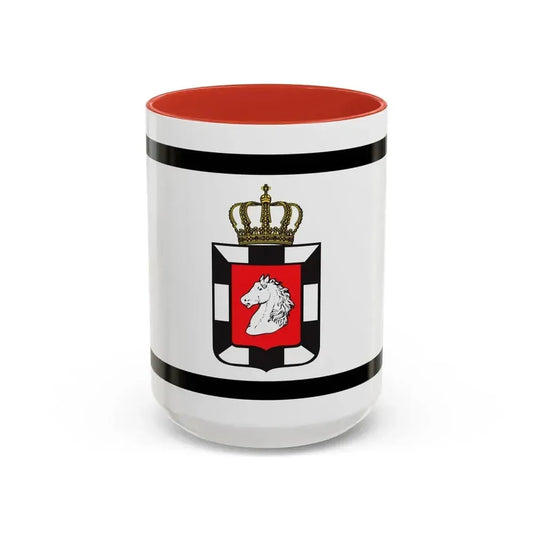 Flag of Herzogtum Lauenburg Germany - Accent Coffee Mug 15oz Red - Go Mug Yourself