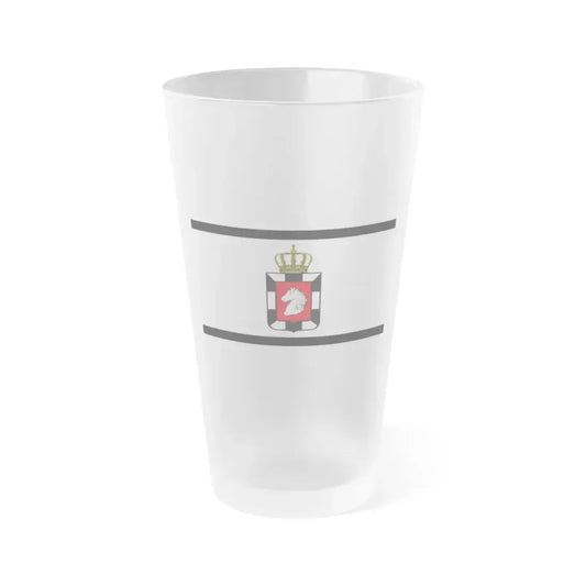 Flag of Herzogtum Lauenburg Germany - Frosted Pint Glass 16oz 16oz Frosted - Go Mug Yourself
