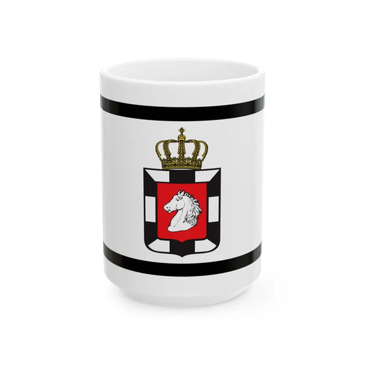 Flag of Herzogtum Lauenburg Germany - White Coffee Mug-15oz-Go Mug Yourself