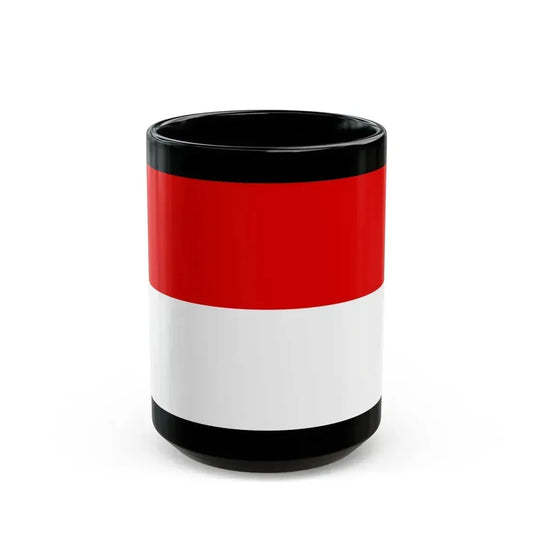 Flag of Hesse Germany - Black Coffee Mug 15oz - Go Mug Yourself