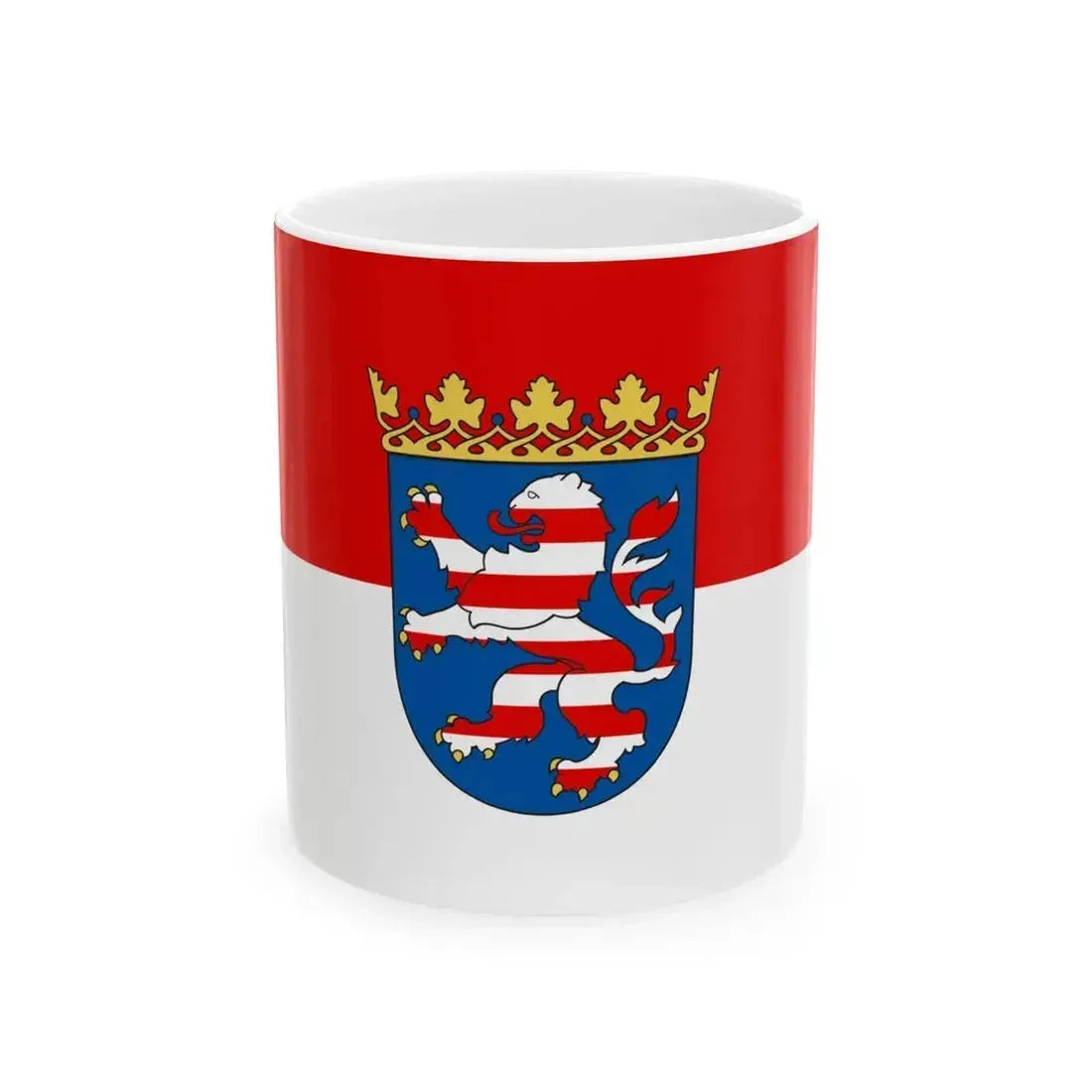 Flag of Hesse state (Germany) White Coffee Mug 11oz - Go Mug Yourself