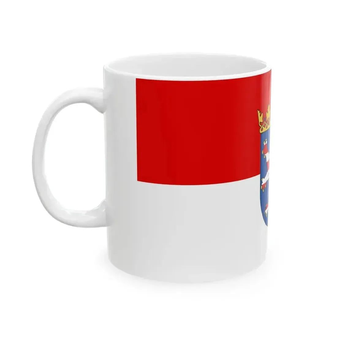 Flag of Hesse state (Germany) White Coffee Mug - Go Mug Yourself