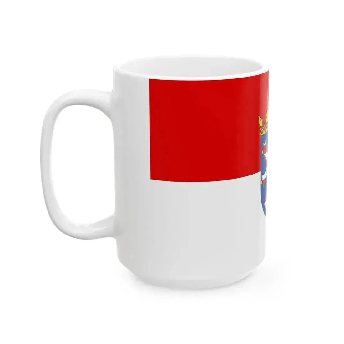 Flag of Hesse state (Germany) White Coffee Mug - Go Mug Yourself