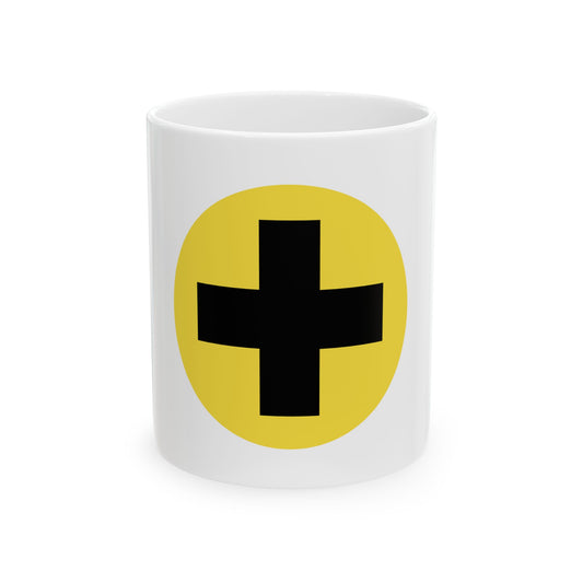 Flag of Het Vlaamse Kruis (Belgium) White Coffee Mug-11oz-Go Mug Yourself