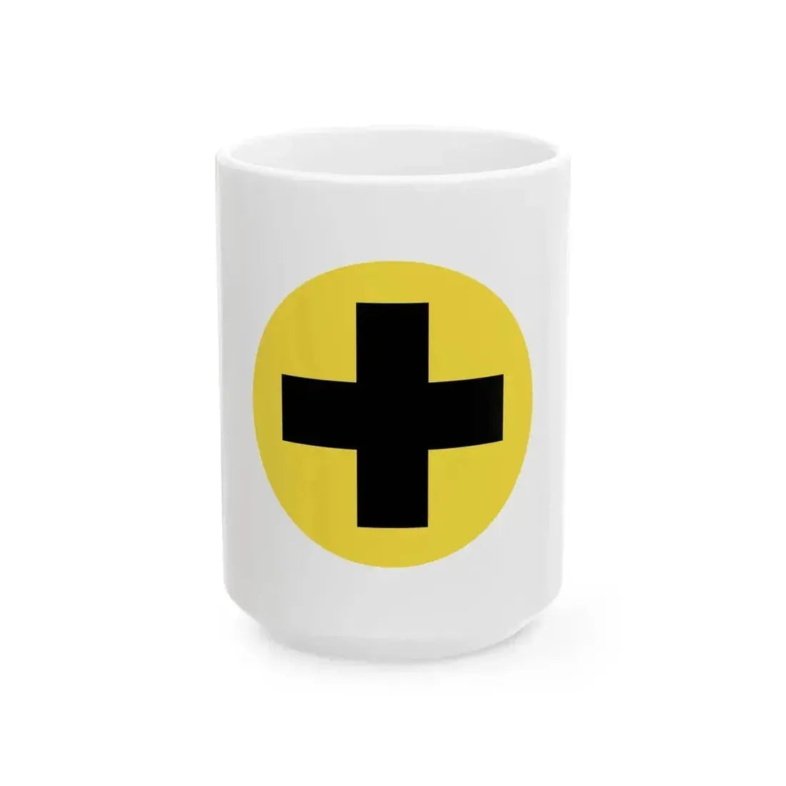 Flag of Het Vlaamse Kruis (Belgium) White Coffee Mug 15oz - Go Mug Yourself