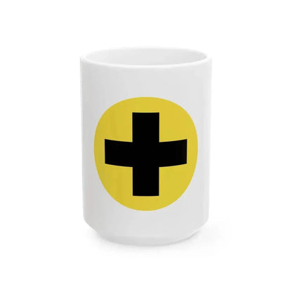 Flag of Het Vlaamse Kruis (Belgium) White Coffee Mug 15oz - Go Mug Yourself