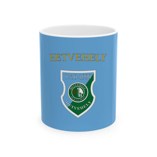 Flag of Hetvehely (Hungary) White Coffee Mug-11oz-Go Mug Yourself