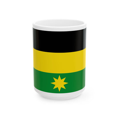 Flag of Heuvelland (Belgium) White Coffee Mug-15oz-Go Mug Yourself