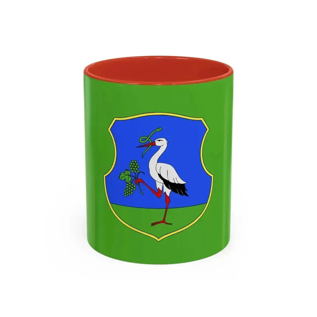 Flag of Heves County Hungary - Accent Coffee Mug 11oz Red - Go Mug Yourself