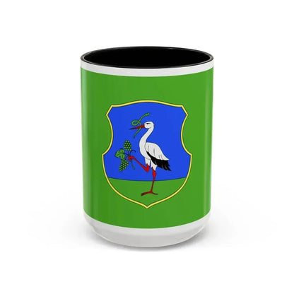 Flag of Heves County Hungary - Accent Coffee Mug 15oz Black - Go Mug Yourself