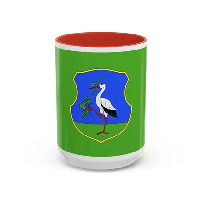 Flag of Heves County Hungary - Accent Coffee Mug 15oz Red - Go Mug Yourself