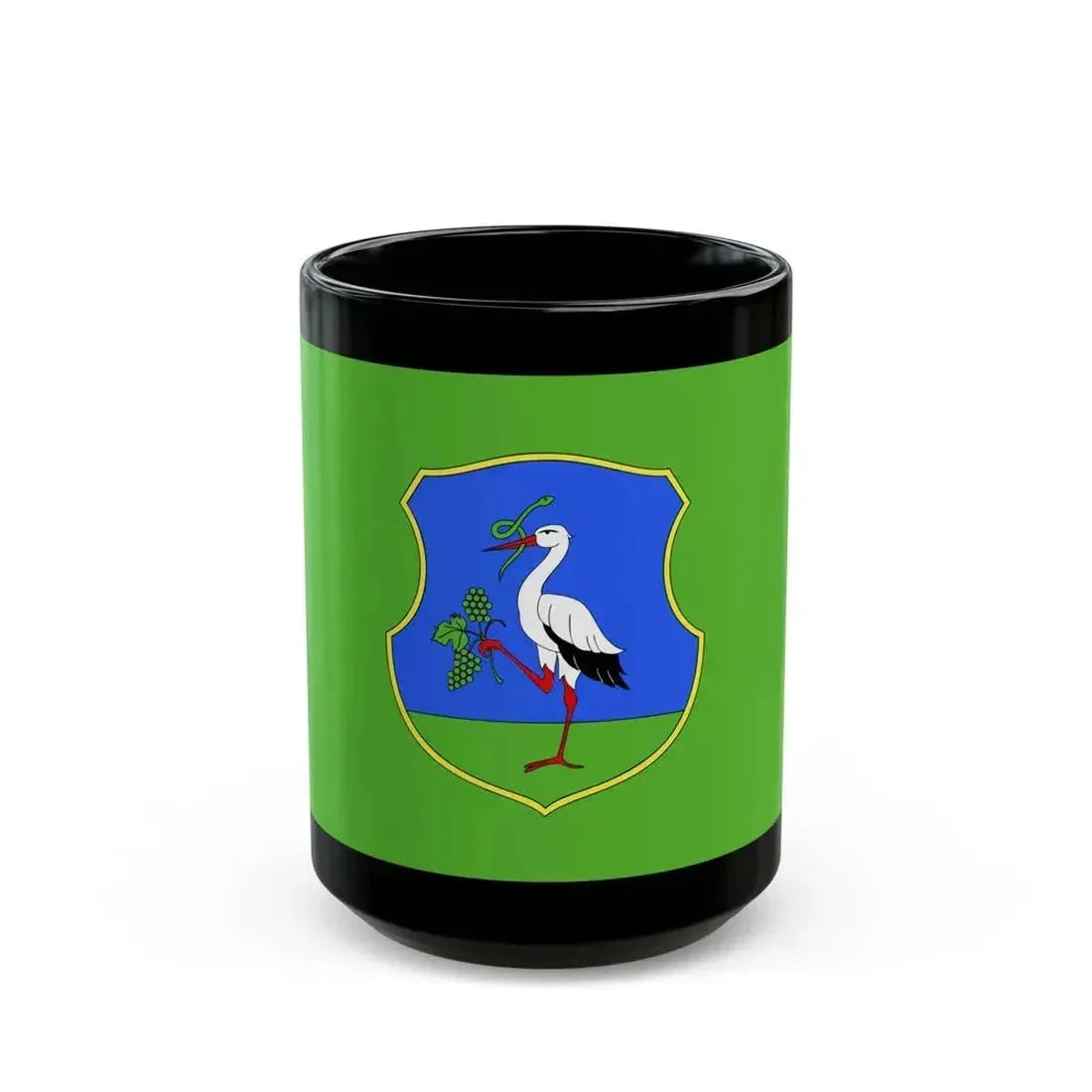 Flag of Heves County Hungary - Black Coffee Mug 15oz - Go Mug Yourself