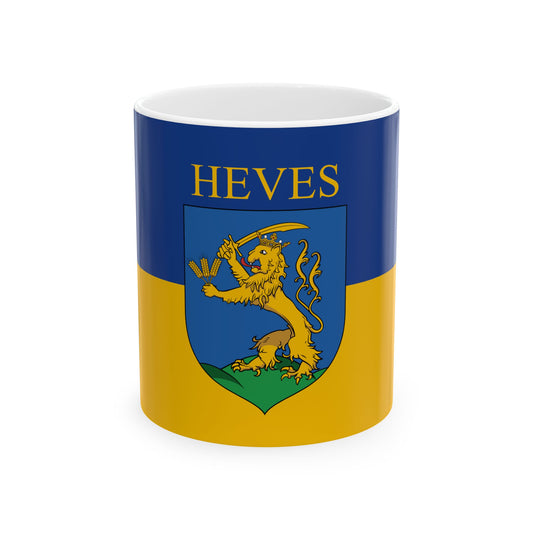 Flag of Heves (Hungary) White Coffee Mug-11oz-Go Mug Yourself
