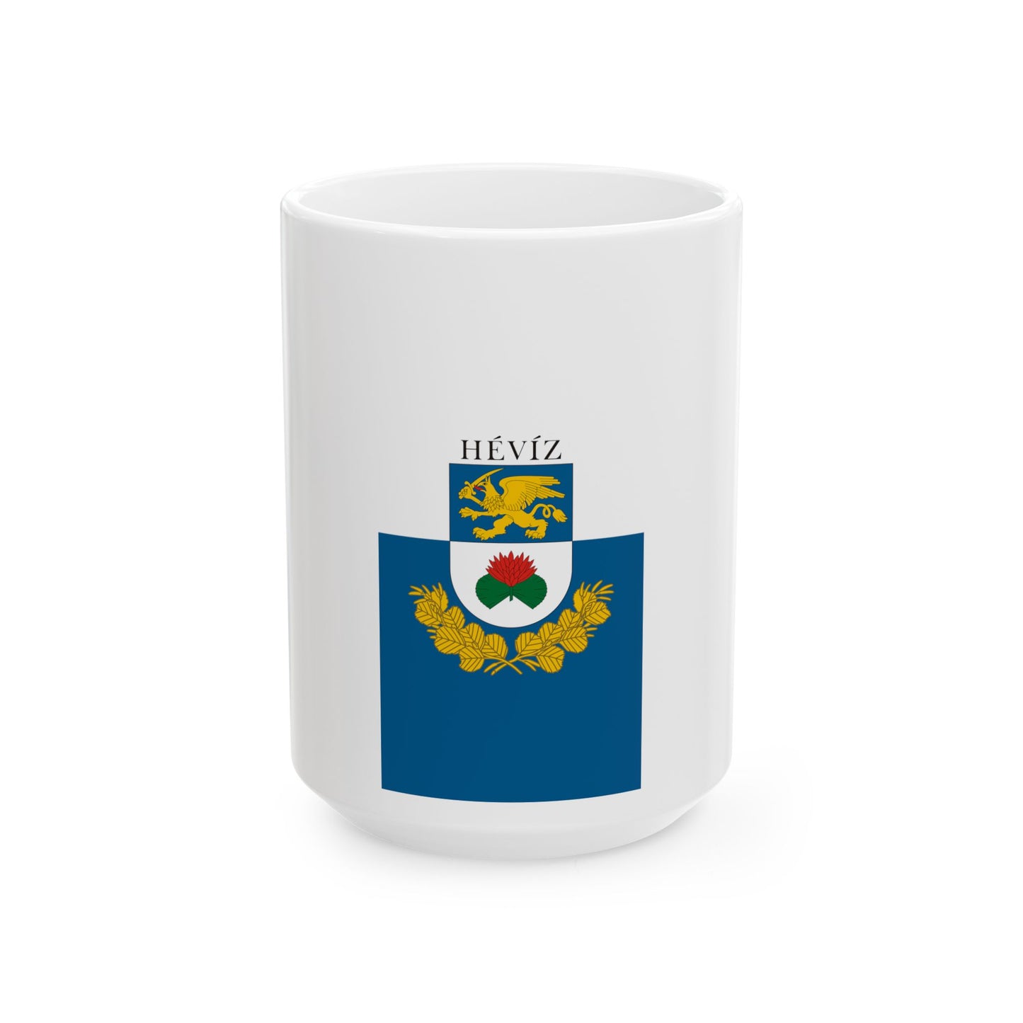 Flag of Heviz (Hungary) White Coffee Mug-15oz-Go Mug Yourself