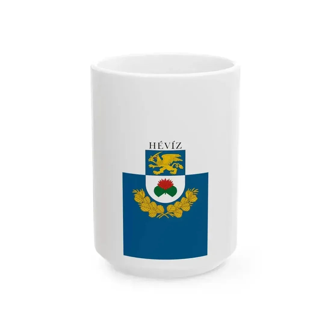 Flag of Heviz (Hungary) White Coffee Mug 15oz - Go Mug Yourself