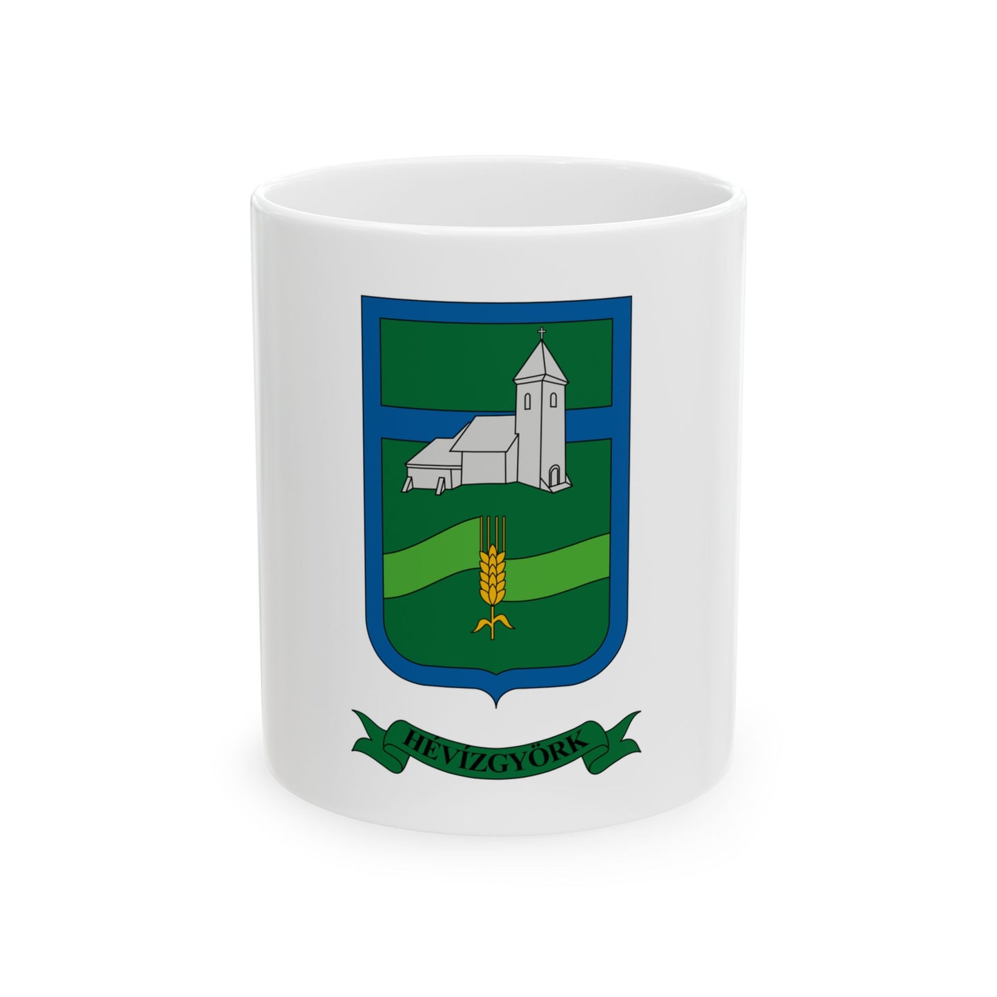 Flag of Hevizgyork (Hungary) White Coffee Mug-11oz-Go Mug Yourself