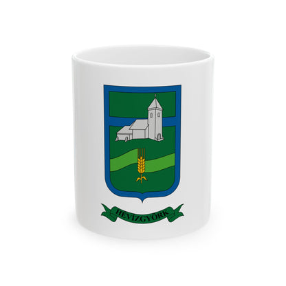 Flag of Hevizgyork (Hungary) White Coffee Mug-11oz-Go Mug Yourself