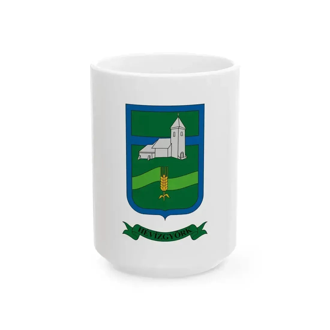 Flag of Hevizgyork (Hungary) White Coffee Mug 15oz - Go Mug Yourself