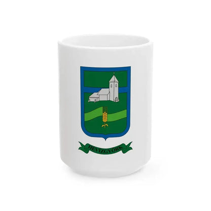 Flag of Hevizgyork (Hungary) White Coffee Mug 15oz - Go Mug Yourself