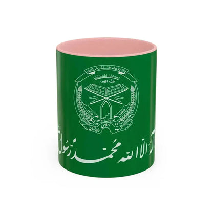 Flag of Hezbi Islami Gulbuddin - Accent Coffee Mug 11oz Pink - Go Mug Yourself