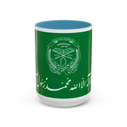 Flag of Hezbi Islami Gulbuddin - Accent Coffee Mug 15oz Light Blue - Go Mug Yourself