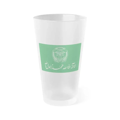 Flag of Hezbi Islami Gulbuddin - Frosted Pint Glass 16oz 16oz Frosted - Go Mug Yourself