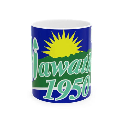 Flag of Hiawatha Iowa (United States) White Coffee Mug 11oz - Go Mug Yourself