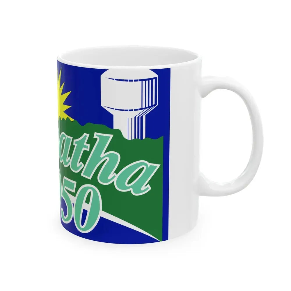 Flag of Hiawatha Iowa (United States) White Coffee Mug - Go Mug Yourself