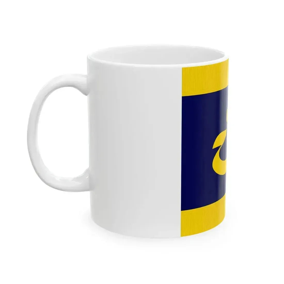 Flag of Hidaka Hokkaido fringed (Japan) White Coffee Mug - Go Mug Yourself