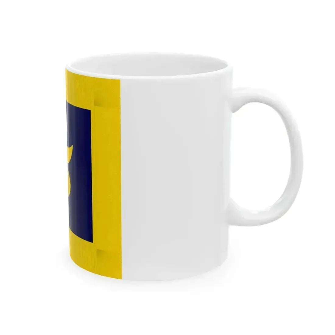 Flag of Hidaka Hokkaido fringed (Japan) White Coffee Mug - Go Mug Yourself