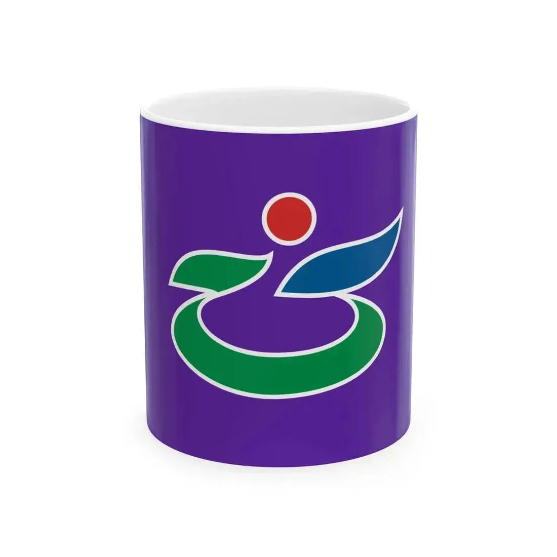 Flag of Hidaka Hokkaido (Japan) White Coffee Mug 11oz - Go Mug Yourself