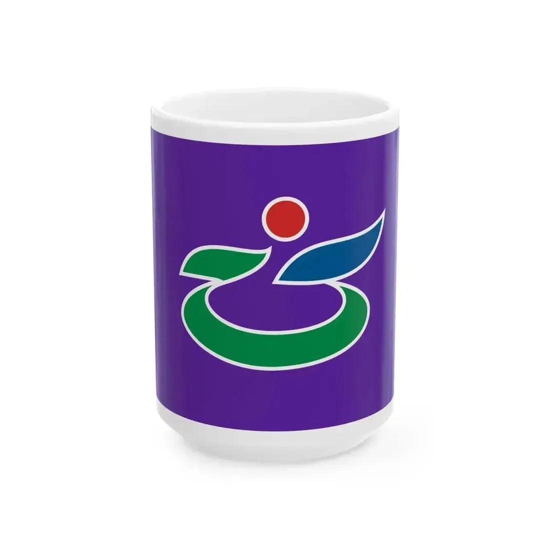 Flag of Hidaka Hokkaido (Japan) White Coffee Mug 15oz - Go Mug Yourself