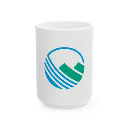 Flag of Hidakagawa Wakayama (Japan) White Coffee Mug 15oz - Go Mug Yourself