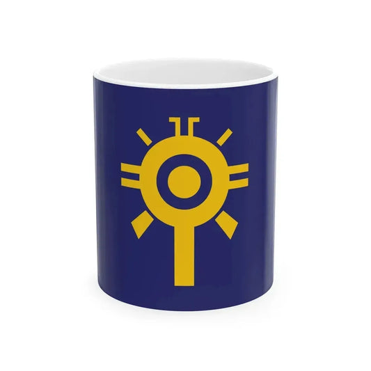 Flag of Higashi Okinawa (Japan) White Coffee Mug 11oz - Go Mug Yourself