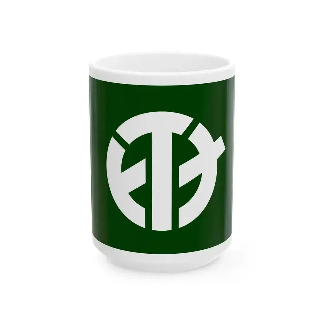 Flag of Higashiiya Tokushima 1972-2006 (Japan) White Coffee Mug 15oz - Go Mug Yourself