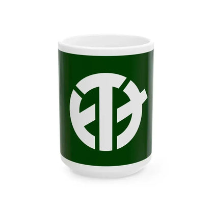 Flag of Higashiiya Tokushima 1972-2006 (Japan) White Coffee Mug 15oz - Go Mug Yourself