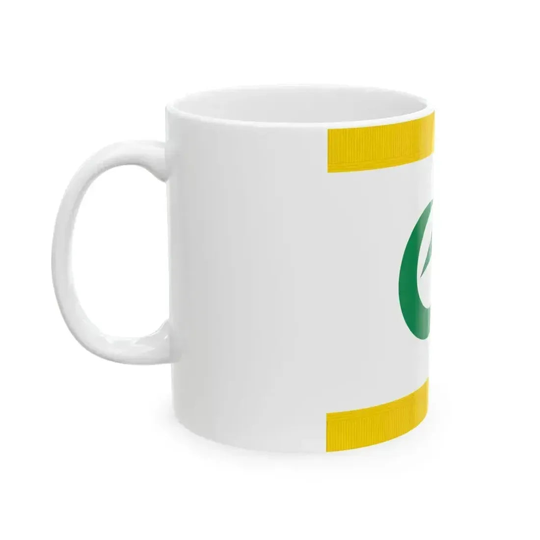 Flag of Higashikagura Hokkaido fringed (Japan) White Coffee Mug - Go Mug Yourself