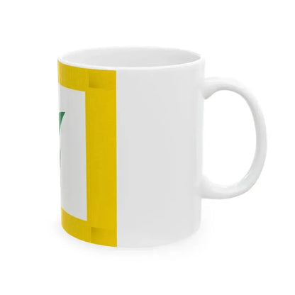 Flag of Higashikagura Hokkaido fringed (Japan) White Coffee Mug - Go Mug Yourself