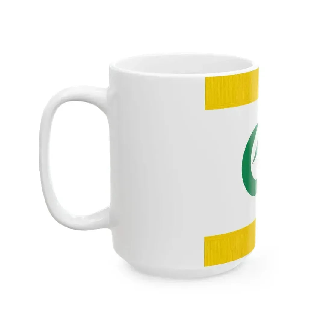 Flag of Higashikagura Hokkaido fringed (Japan) White Coffee Mug - Go Mug Yourself