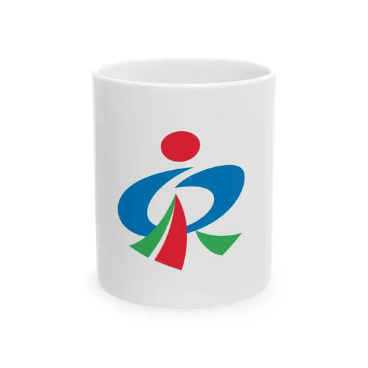 Flag of Higashimatsushima Miyagi (Japan) White Coffee Mug 11oz - Go Mug Yourself