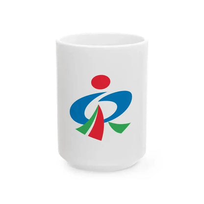 Flag of Higashimatsushima Miyagi (Japan) White Coffee Mug 15oz - Go Mug Yourself