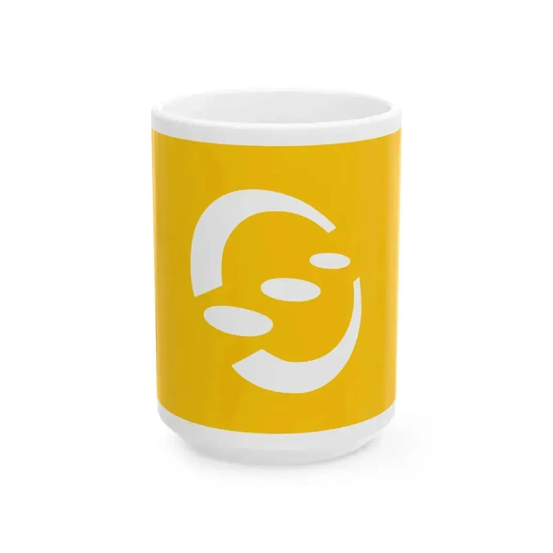 Flag of Higashimiyoshi Tokushima Amber variant (Japan) White Coffee Mug 15oz - Go Mug Yourself