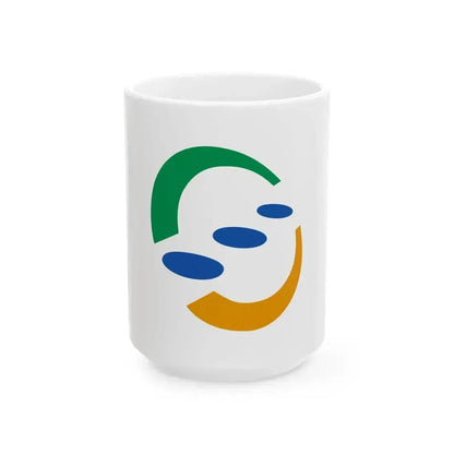 Flag of Higashimiyoshi Tokushima (Japan) White Coffee Mug 15oz - Go Mug Yourself