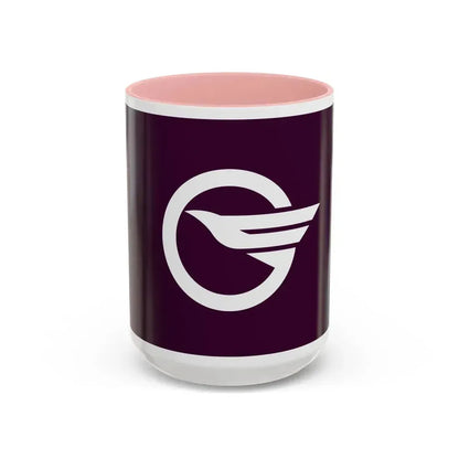Flag of Higashimurayama Tokyo Japan - Accent Coffee Mug 15oz Pink - Go Mug Yourself
